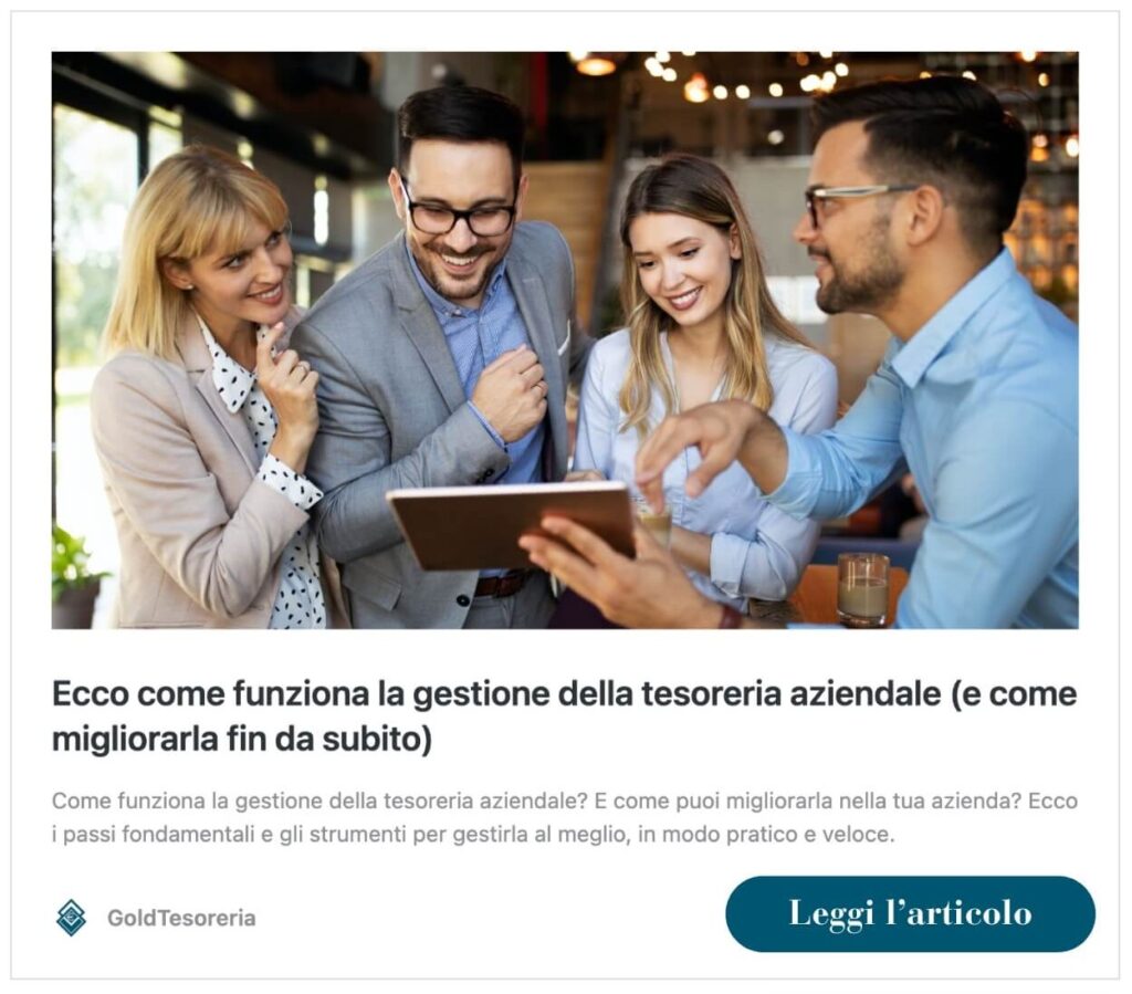 banner articolo gestione della tesoreria aziendale