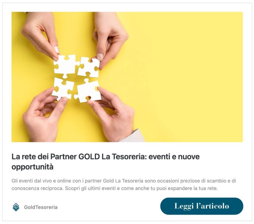 banner articolo dedicato ai partner gold la tesoreria
